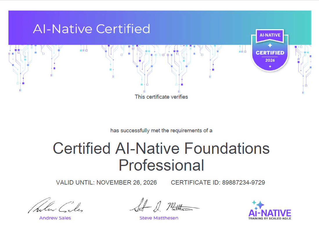 AIN Foundation Certificate